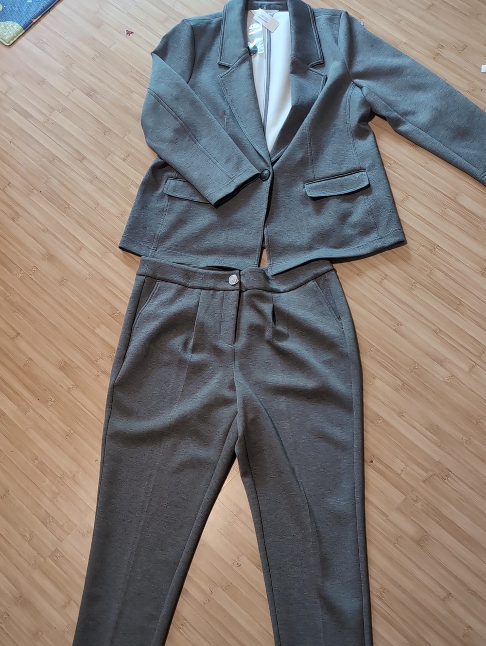 Addition Elle Grey Two-Piece Pantsuit